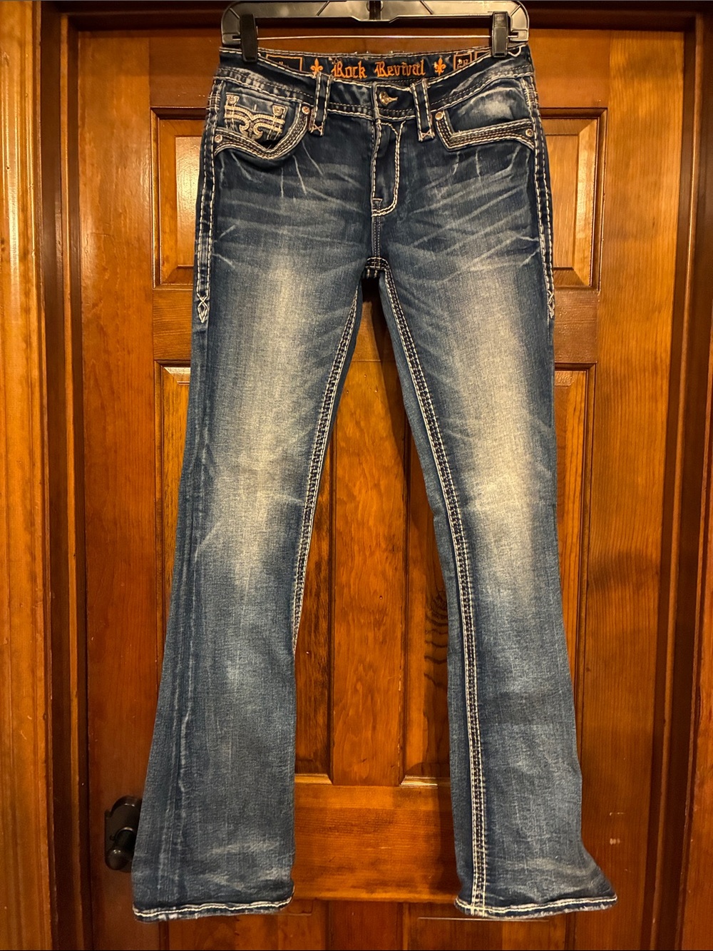 Size 28 Rock Revival Yui Mid Rise Bootcut Jeans (ABBA)